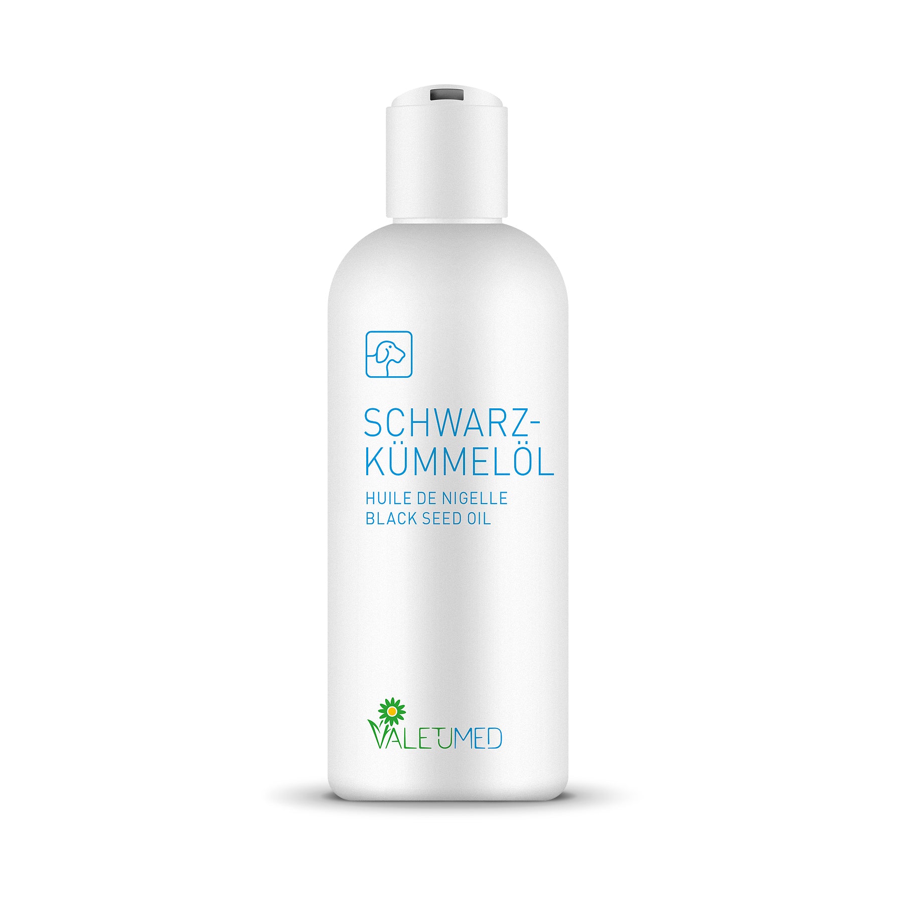 Valetumed Schwarzkümmelöl für Hunde in der Spenderflasche, 100 ml