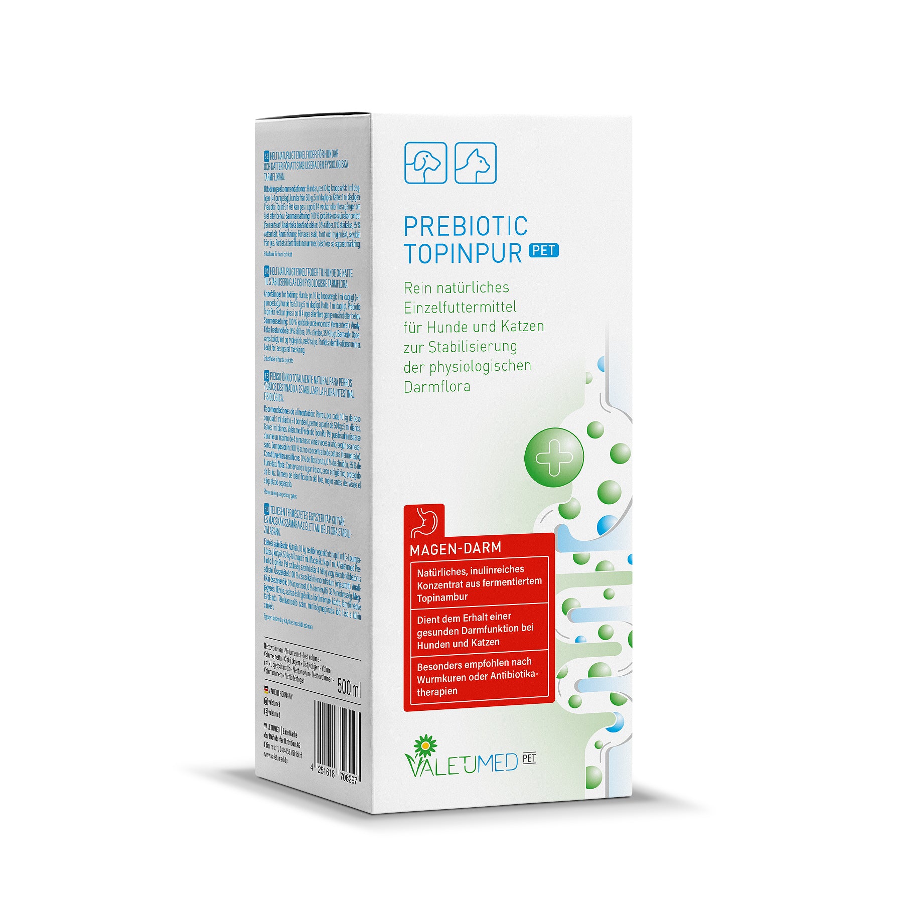 Valetumed Prebiotic TopinPur Pet Topinambur-Konzentrat für Hunde und Katzen, 500 ml