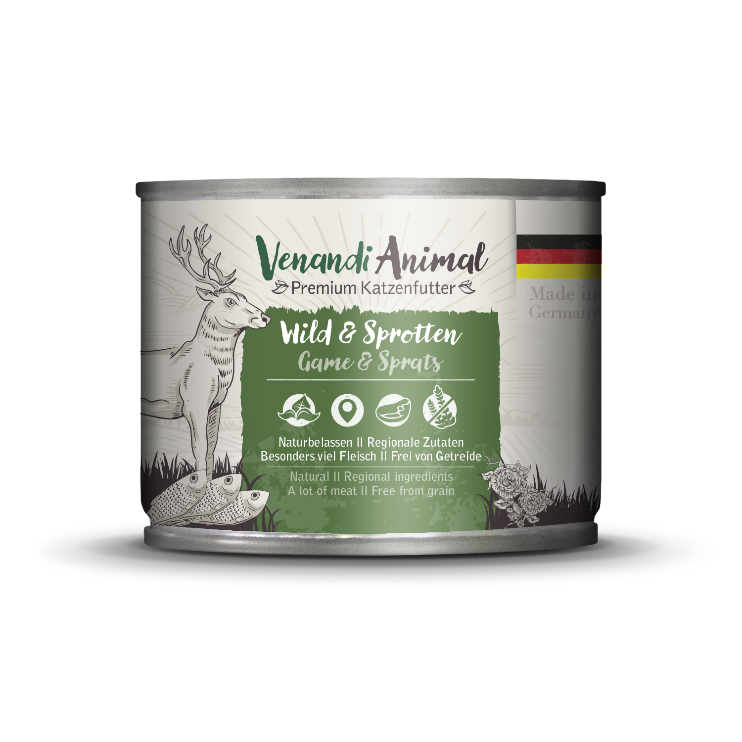 Artikel mit dem Namen Venandi Wild & Sprotten im Shop von zoo.de , dem Onlineshop für nachhaltiges Hundefutter und Katzenfutter.