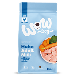 WOW DOG Adult Huhn mit Spinat Minis, Trockenfutter
