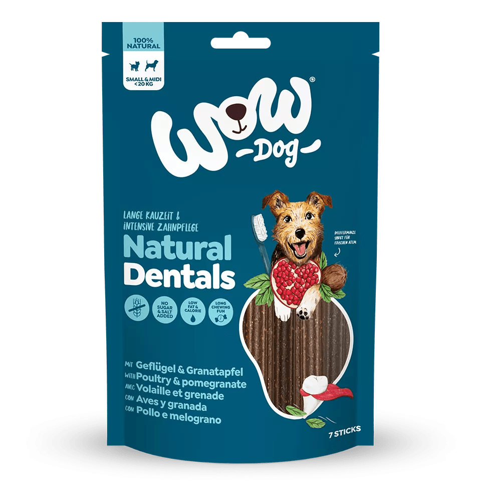 WOW DOG Natural Dentals Geflügel SMALL/MIDI, Snacks