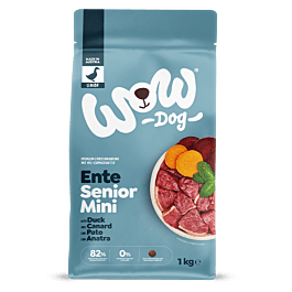 WOW DOG Senior Ente mit Minze Minis, Trockenfutter