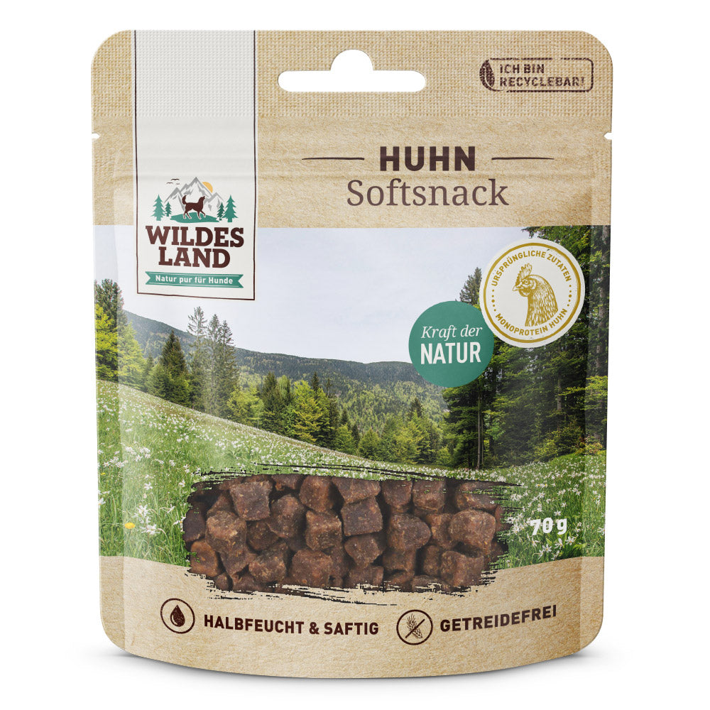 Wildes Land Hund Softsnack Huhn