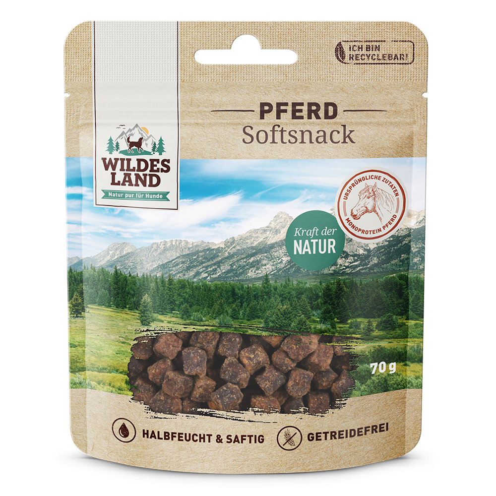 Wildes Land Hund Softsnack Pferd