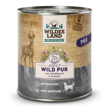 Wildes Land Hund Wild PUR mit Distelöl, Nassfutter