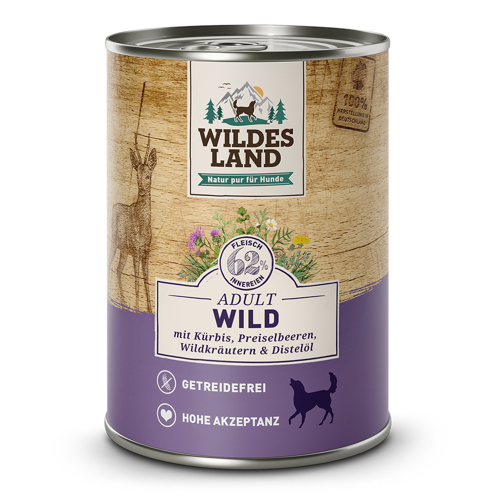 Wildes Land Hund Wild mit Kürbis