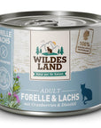 Wildes Land Katze Forelle und Lachs