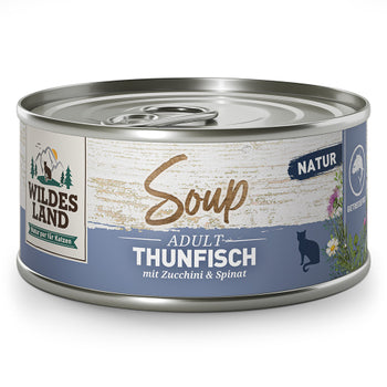 Wildes Land Katze Soup Thunfisch mit Zucchini & Spinat, Nassfutter