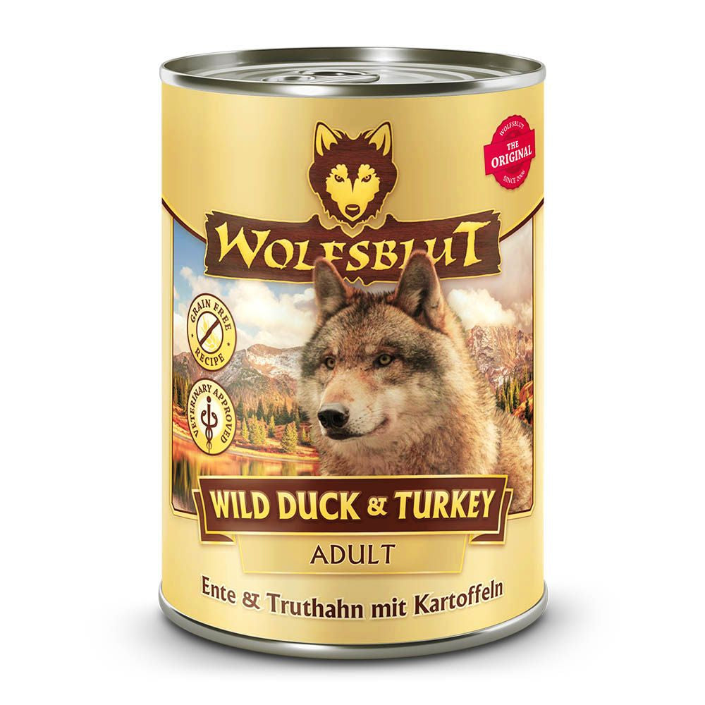 Wolfsblut Wild Duck & Turkey Adult - Ente & Truthahn mit Kartoffel Nassfutter