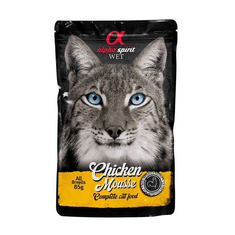 alpha spirit Cat Pouch Mousse Huhn, Nassfutter