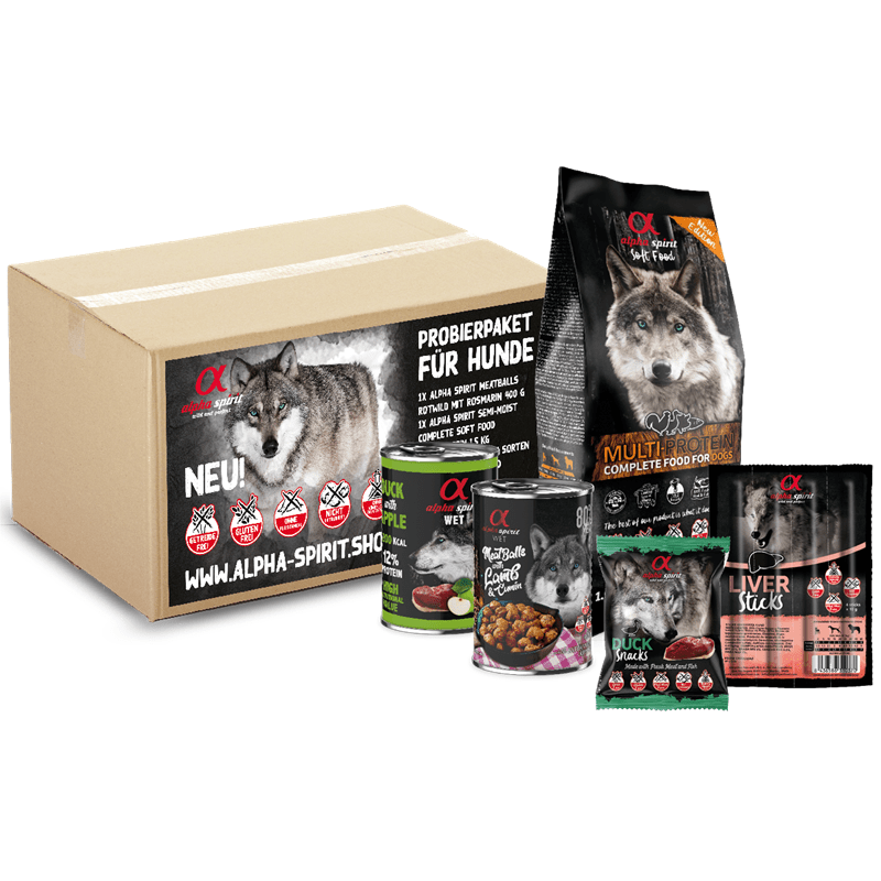 alpha spirit Dog Probierpaket Hund, Snacks