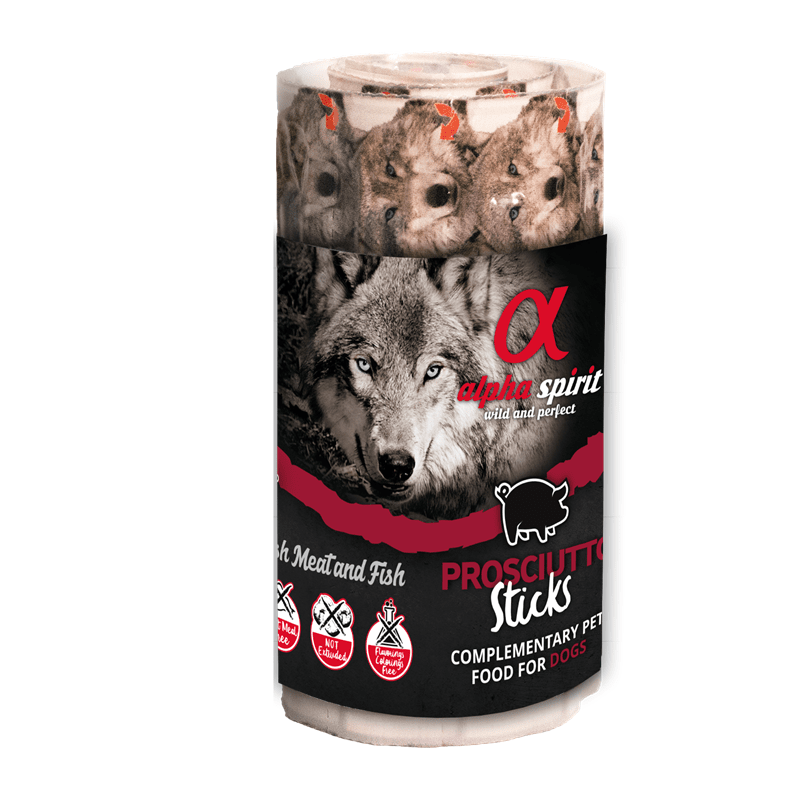 alpha spirit Dog Ristra Stick Prosciutto, Snacks