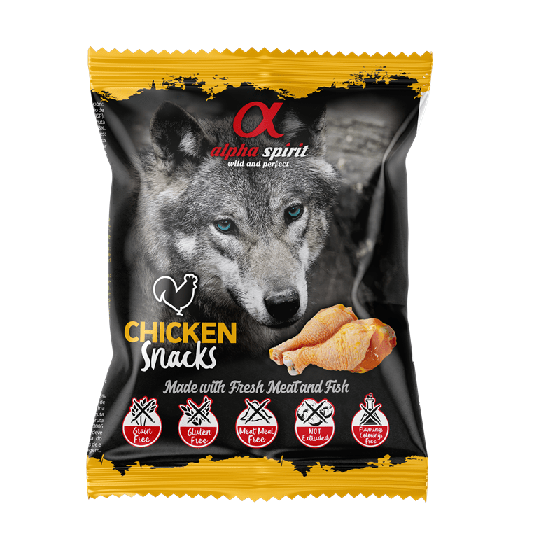 alpha spirit Snacks Bag gewürfelt Huhn