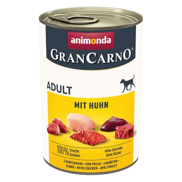 Artikel mit dem Namen Animonda Dog GranCarno Adult mit Huhn im Shop von zoo.de , dem Onlineshop für nachhaltiges Hundefutter und Katzenfutter.