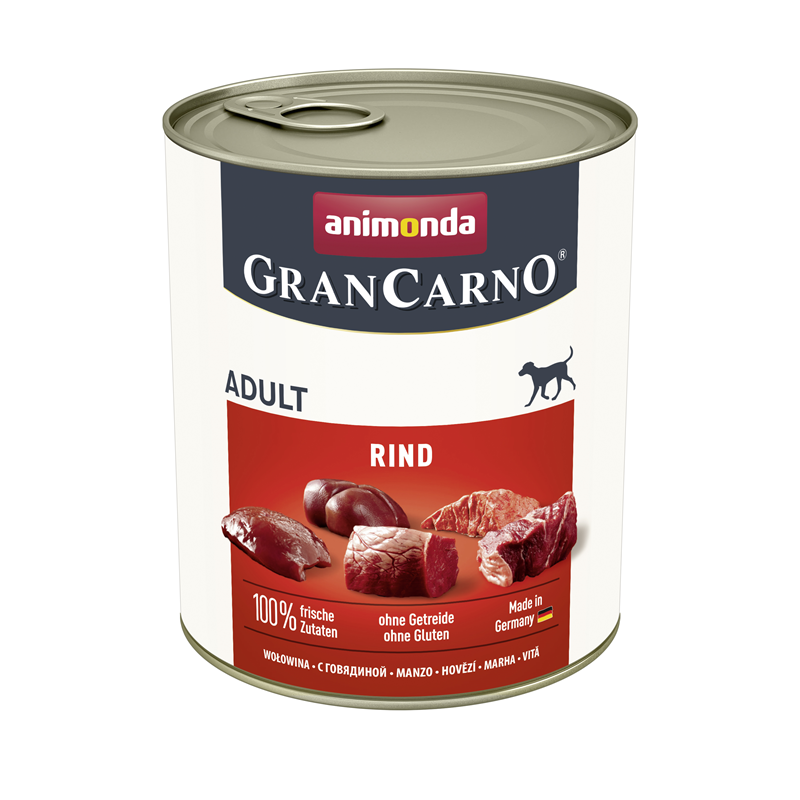 Artikel mit dem Namen Animonda Dog GranCarno Adult Rindfleisch pur im Shop von zoo.de , dem Onlineshop für nachhaltiges Hundefutter und Katzenfutter.