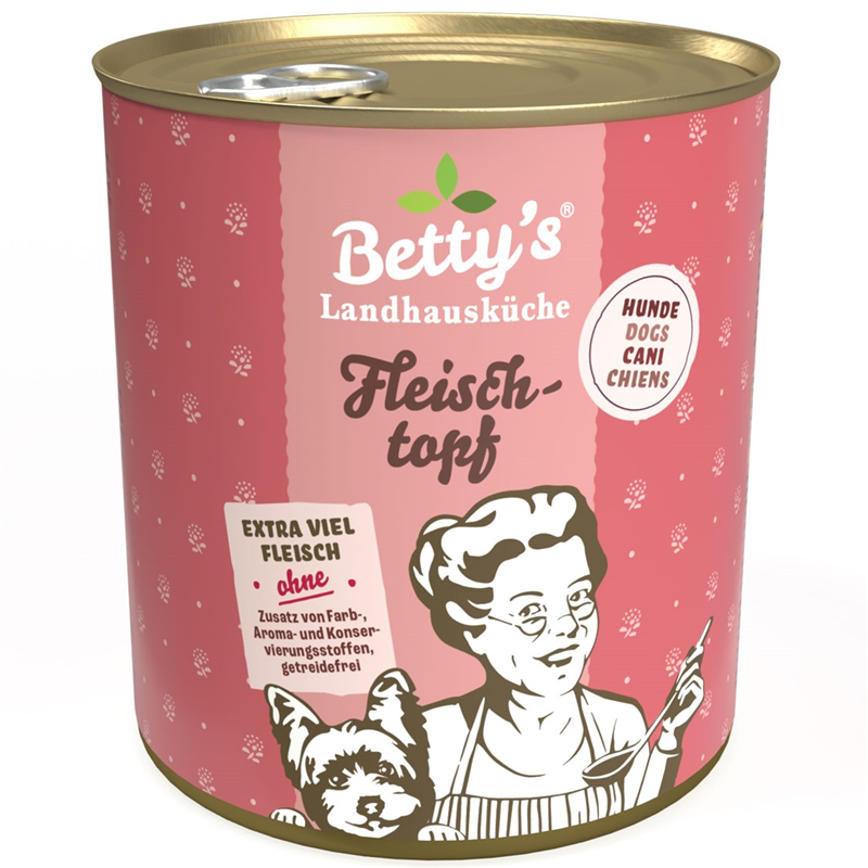 Artikel mit dem Namen Betty's Landhausküche Hund Fleischtopf im Shop von zoo.de , dem Onlineshop für nachhaltiges Hundefutter und Katzenfutter.