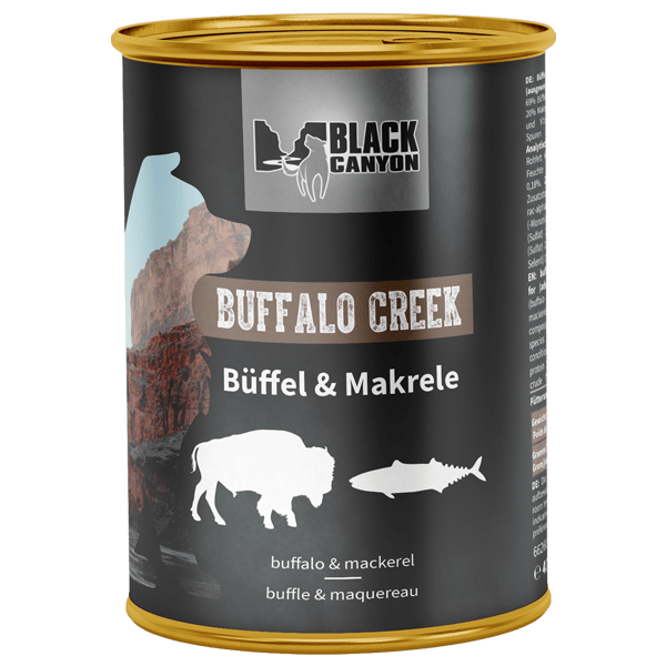 Artikel mit dem Namen Black Canyon Buffalo Creek - Nassfutter im Shop von zoo.de , dem Onlineshop für nachhaltiges Hundefutter und Katzenfutter.