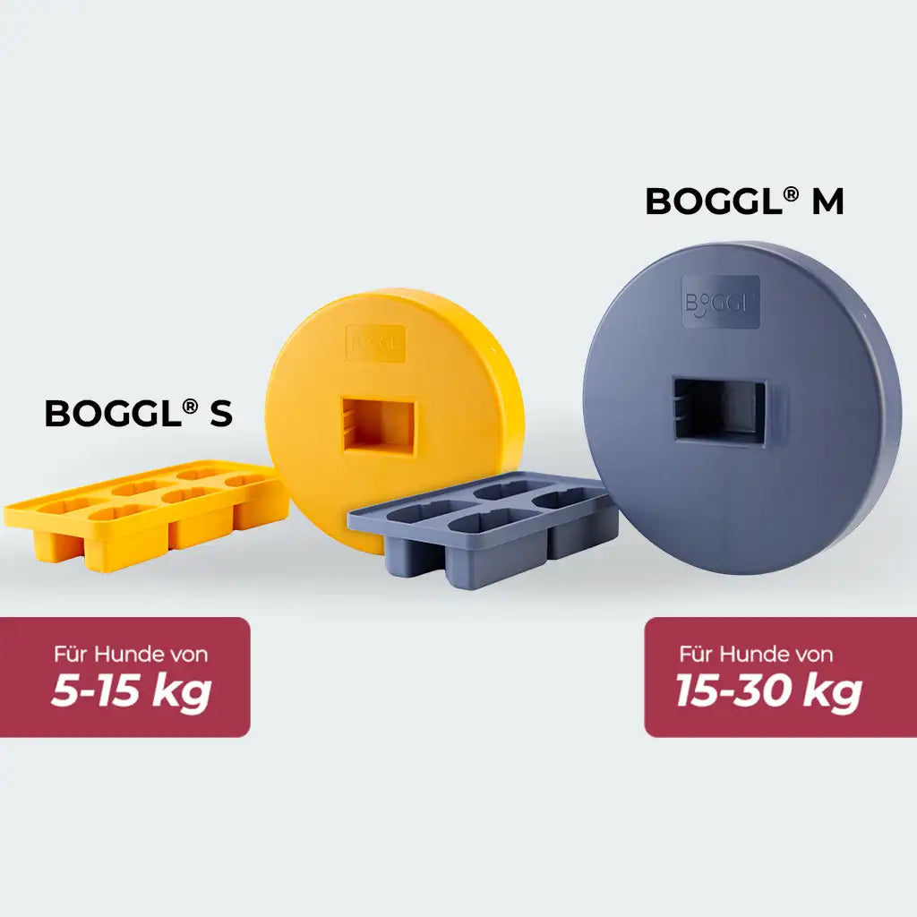 Einsteiger-Set BOGGL® M für große Hunde (15-30 kg): Schleckspielzeug + Form