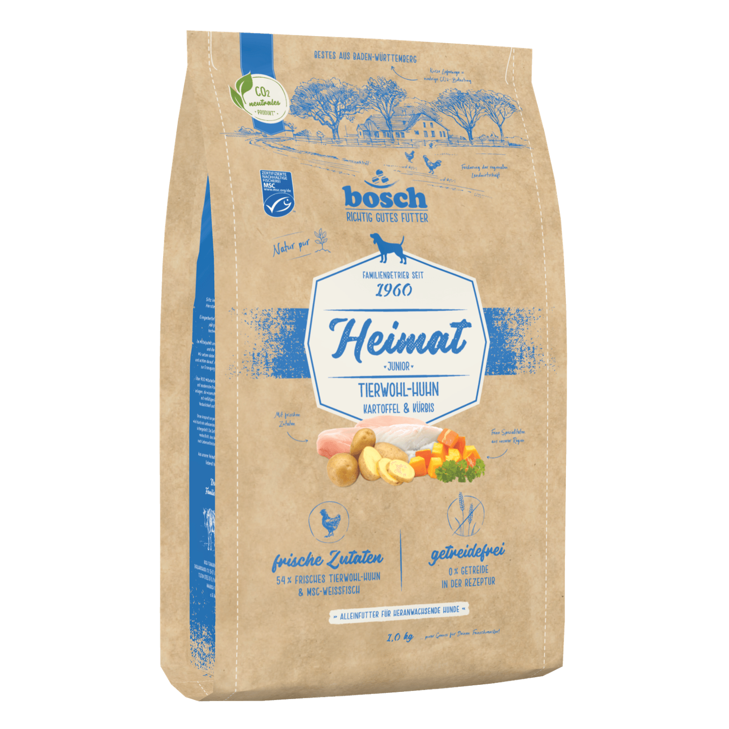 Artikel mit dem Namen Bosch Dog Heimat Junior Tierwohl-Huhn im Shop von zoo.de , dem Onlineshop für nachhaltiges Hundefutter und Katzenfutter.