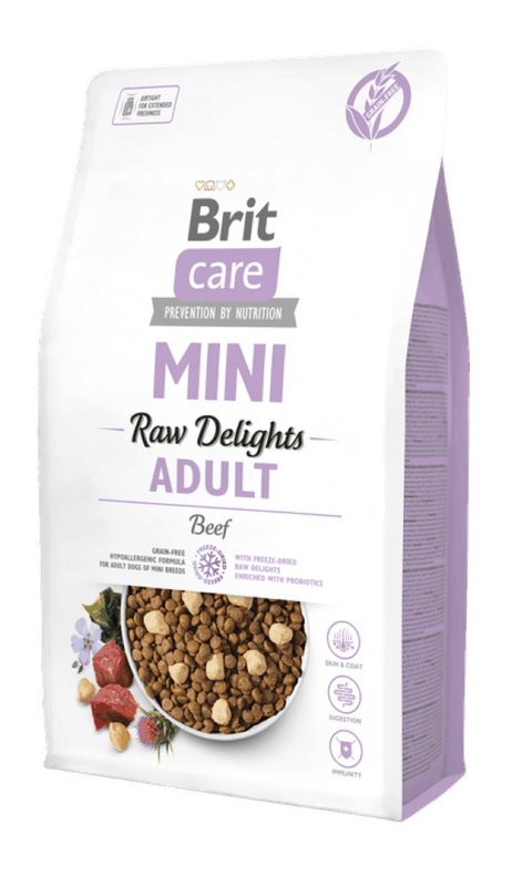 BRIT Care Mini Grainfree Hund Trockenfutter Raw Delights Beef - 2 kg