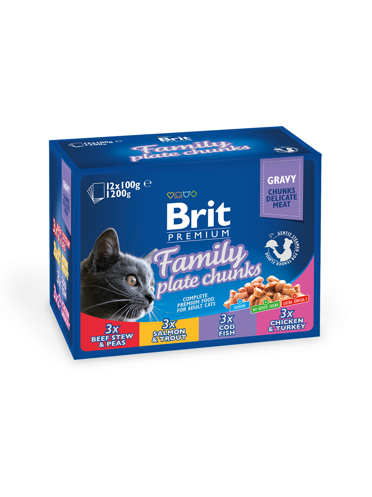 BRIT Premium Cat Family Plate 12 x 100 g