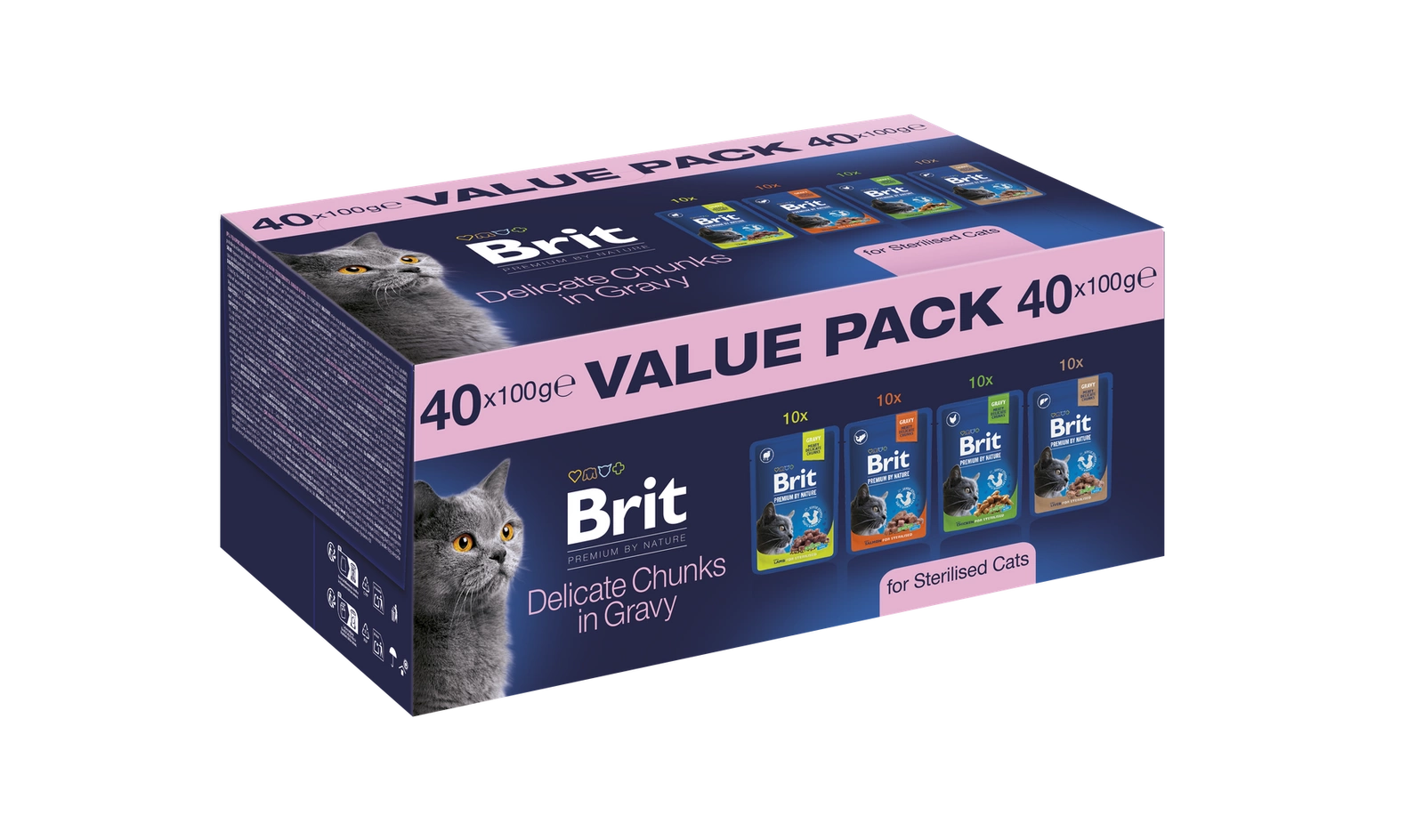 BRIT Premium Cat Sterilised Value Pack 40 x 100 g