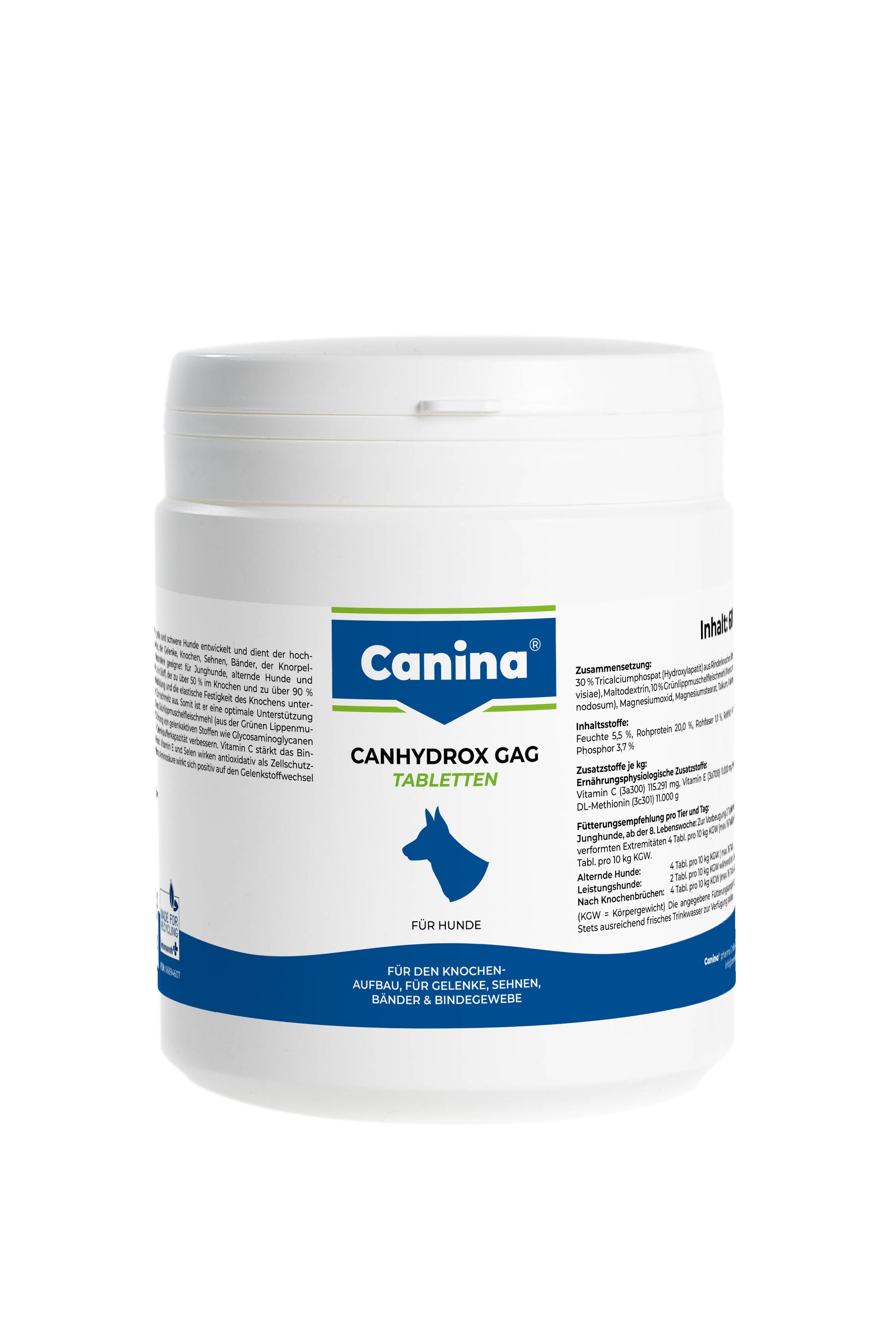 Artikel mit dem Namen Canina Canhydrox GAG Tabletten im Shop von zoo.de , dem Onlineshop für nachhaltiges Hundefutter und Katzenfutter.