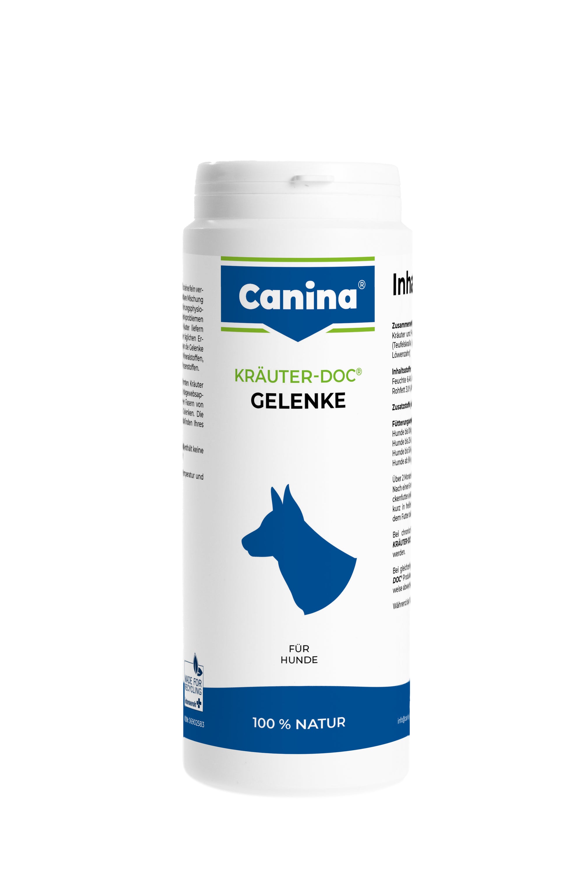 Artikel mit dem Namen Canina Canina KRÄUTER-DOC Gelenke im Shop von zoo.de , dem Onlineshop für nachhaltiges Hundefutter und Katzenfutter.