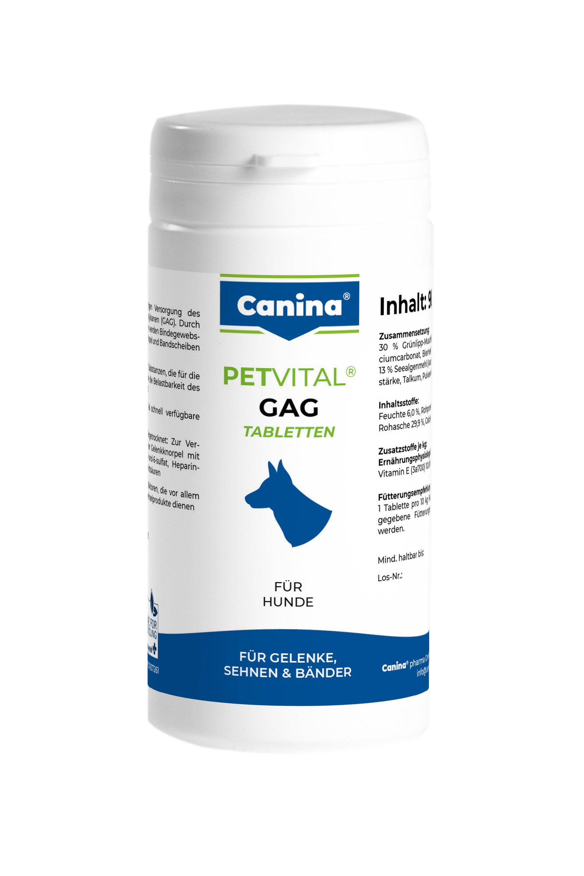 Artikel mit dem Namen Canina PETVITAL GAG Tabletten im Shop von zoo.de , dem Onlineshop für nachhaltiges Hundefutter und Katzenfutter.