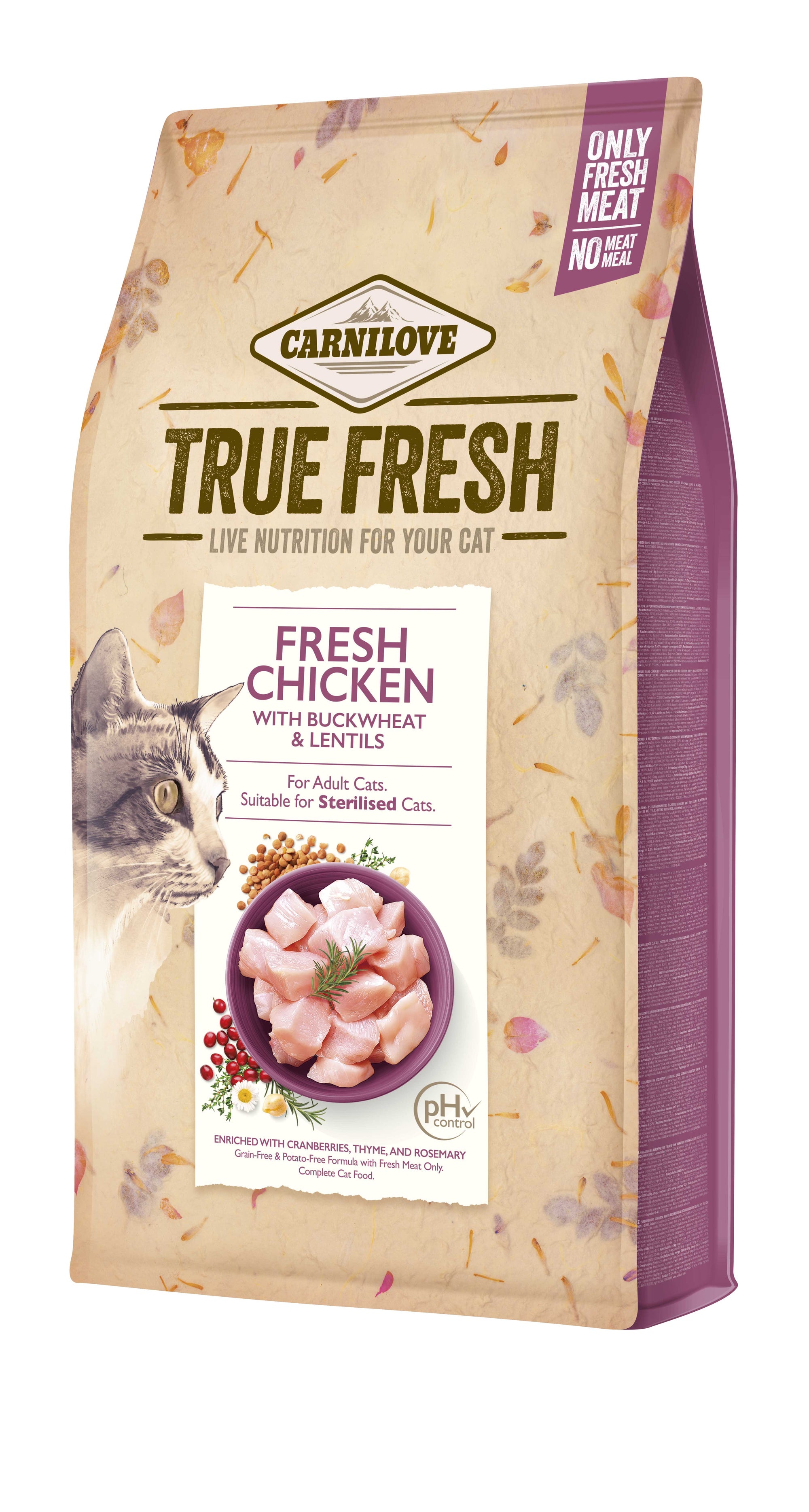 Artikel mit dem Namen Carnilove Cat True Fresh - Adult - Fresh Chicken im Shop von zoo.de , dem Onlineshop für nachhaltiges Hundefutter und Katzenfutter.