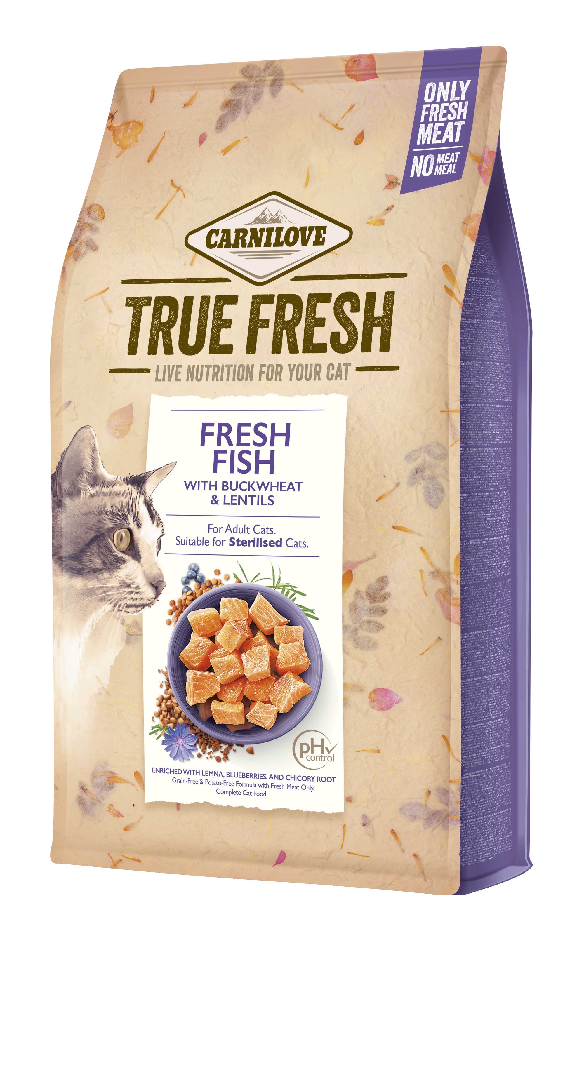 Artikel mit dem Namen Carnilove Cat True Fresh - Adult - Fresh Fish im Shop von zoo.de , dem Onlineshop für nachhaltiges Hundefutter und Katzenfutter.