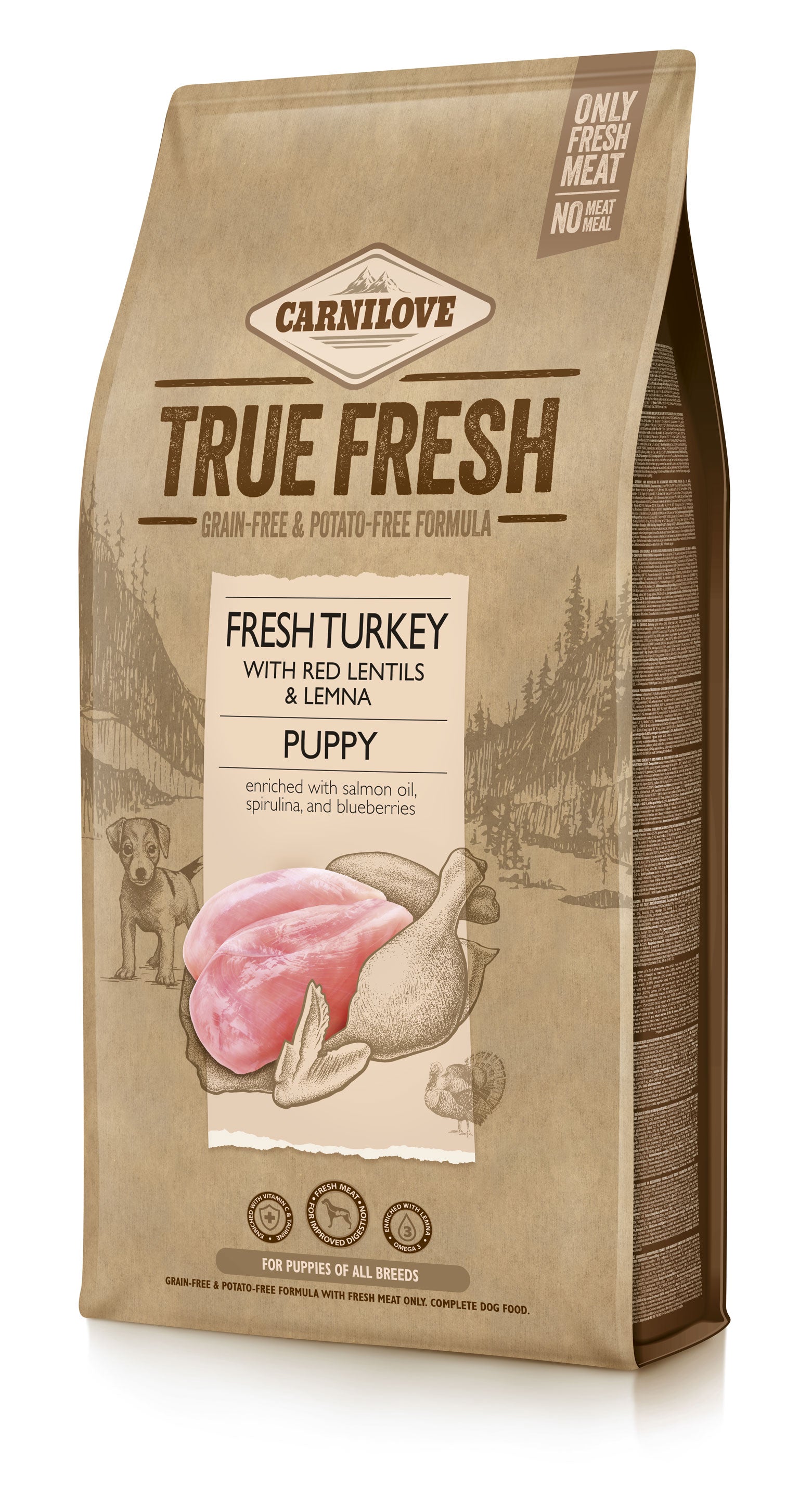 Artikel mit dem Namen Carnilove Dog Adult True Fresh Puppy im Shop von zoo.de , dem Onlineshop für nachhaltiges Hundefutter und Katzenfutter.