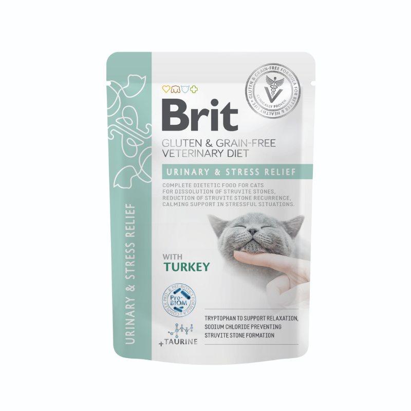 Brit Veterinary Diet Cat Urinary and Stress Relief Fillets 12 x 85 g
