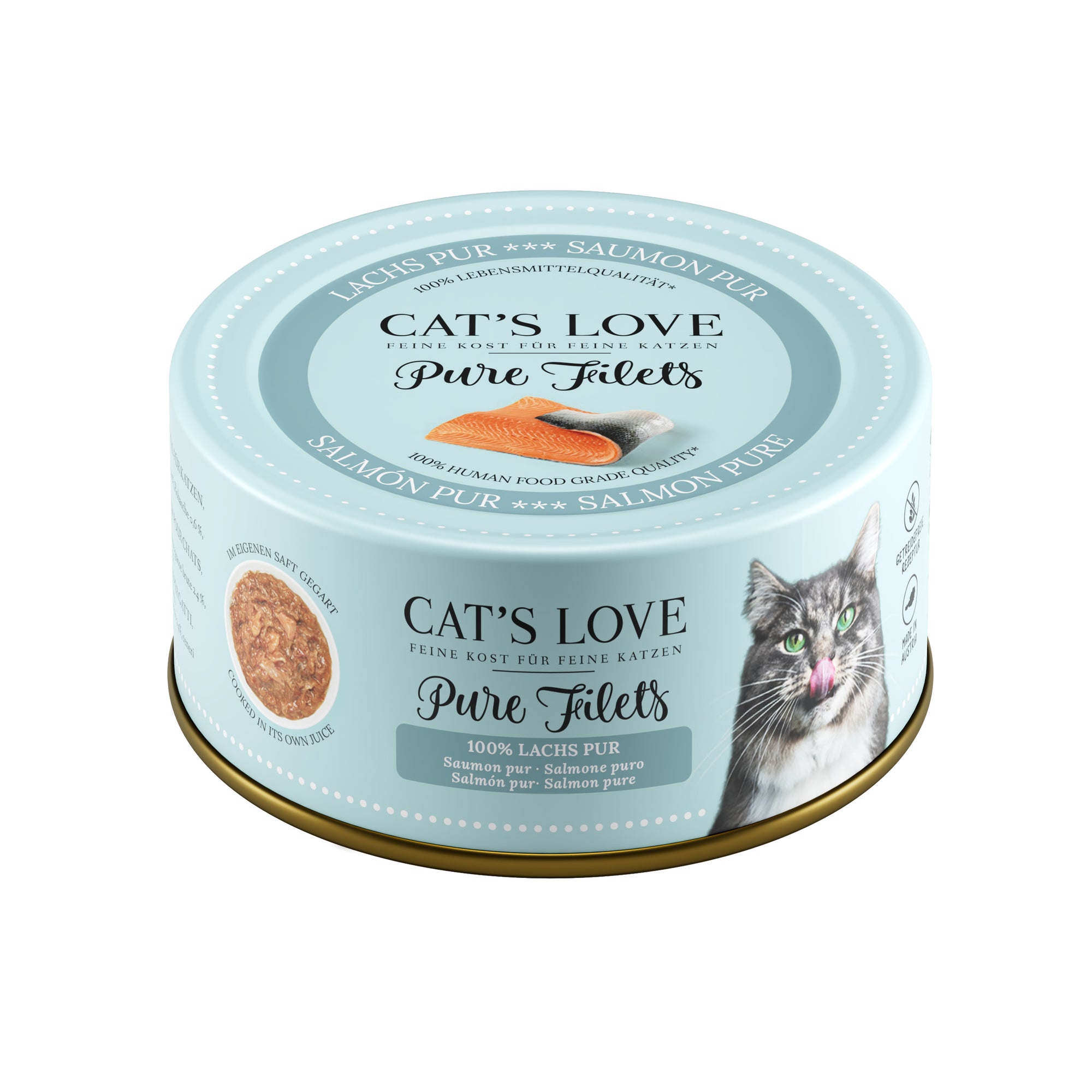 Artikel mit dem Namen CATSLOVE FILET Pur Lachs im Shop von zoo.de , dem Onlineshop für nachhaltiges Hundefutter und Katzenfutter.