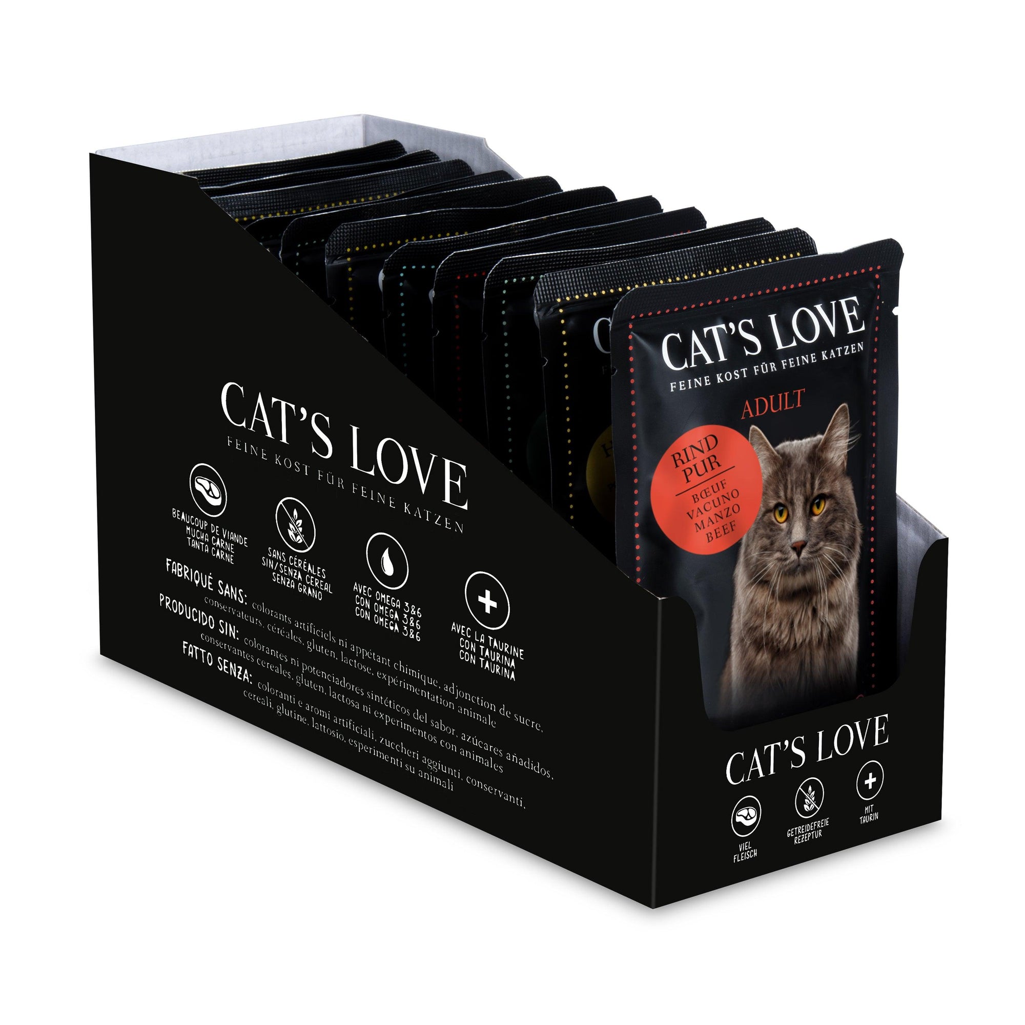 Artikel mit dem Namen CATSLOVE MULTIPACK 12x85g im Shop von zoo.de , dem Onlineshop für nachhaltiges Hundefutter und Katzenfutter.