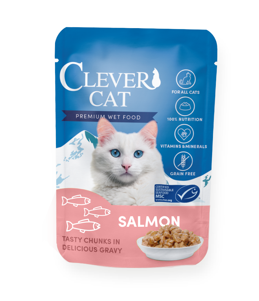 Clever Cat Nassfutter Pouches Lachs &amp; Thunfisch Multipack 12 x 85 g