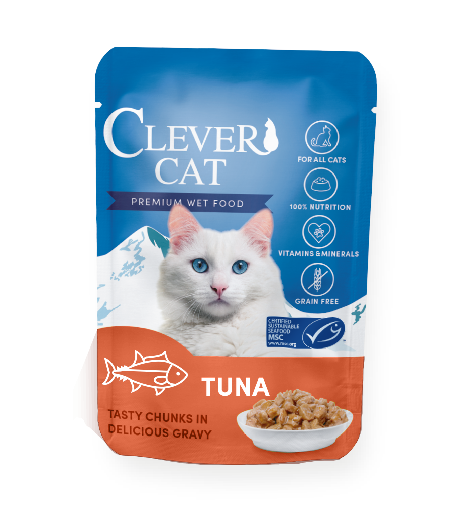 Clever Cat Nassfutter Pouches Lachs &amp; Thunfisch Multipack 12 x 85 g