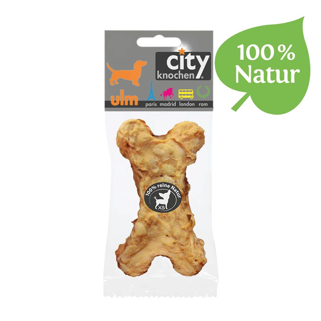 Artikel mit dem Namen City Knochen Ulm Leber im Shop von zoo.de , dem Onlineshop für nachhaltiges Hundefutter und Katzenfutter.