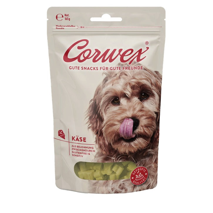 Corwex Hund Soft Treats Käse, Verpackung mit Produkt