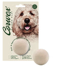 Corwex Nature Play Filzball 6 cm, weiß, Verpackung mit Produkt