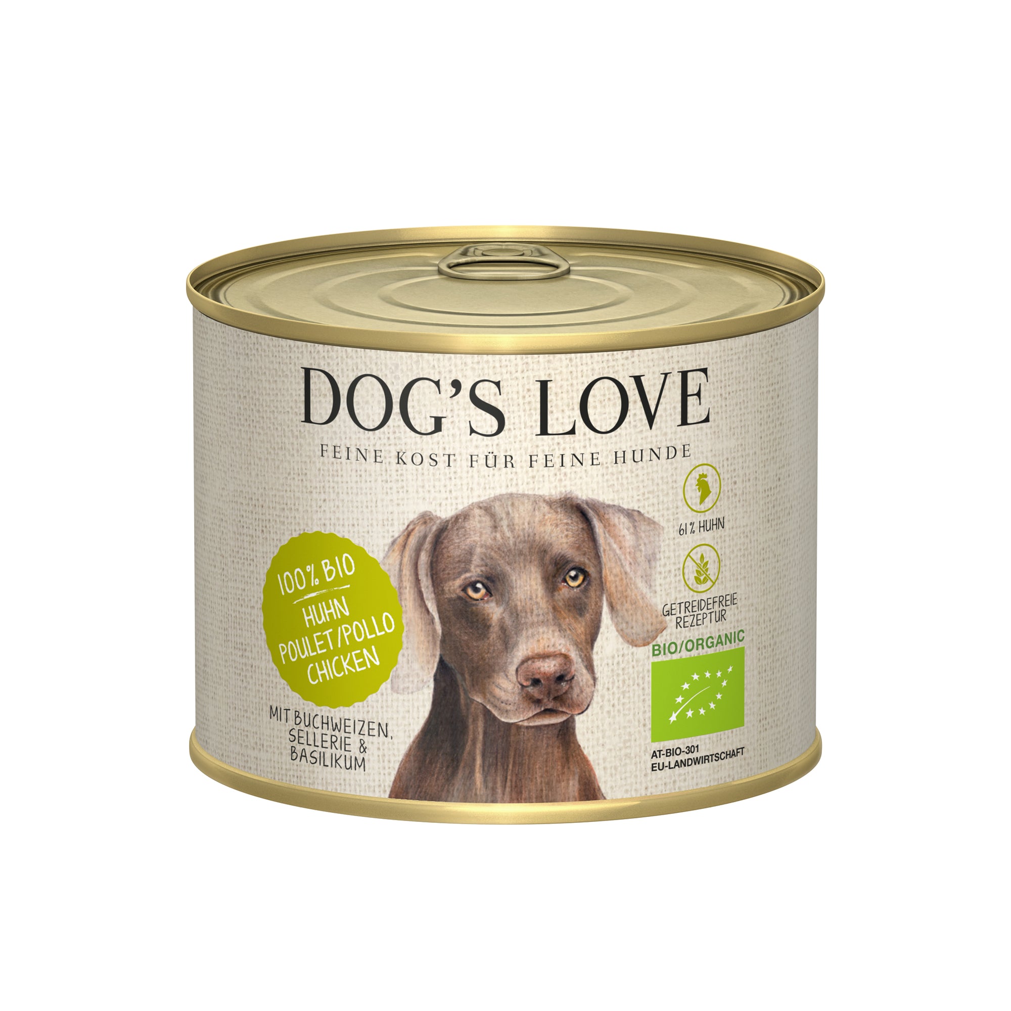 Artikel mit dem Namen DOG'S LOVE BIO Huhn im Shop von zoo.de , dem Onlineshop für nachhaltiges Hundefutter und Katzenfutter.