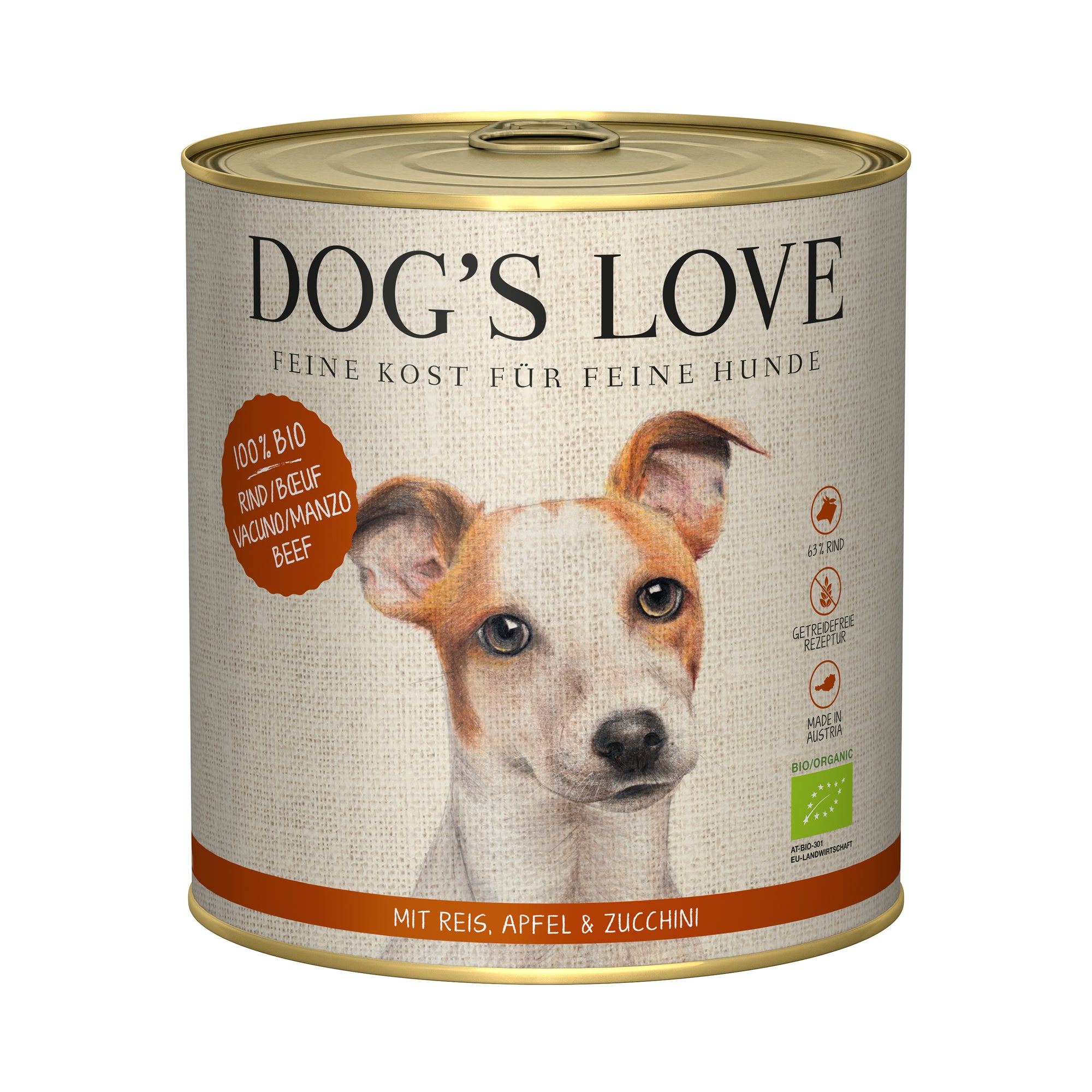 Artikel mit dem Namen DOG'S LOVE BIO Rind im Shop von zoo.de , dem Onlineshop für nachhaltiges Hundefutter und Katzenfutter.