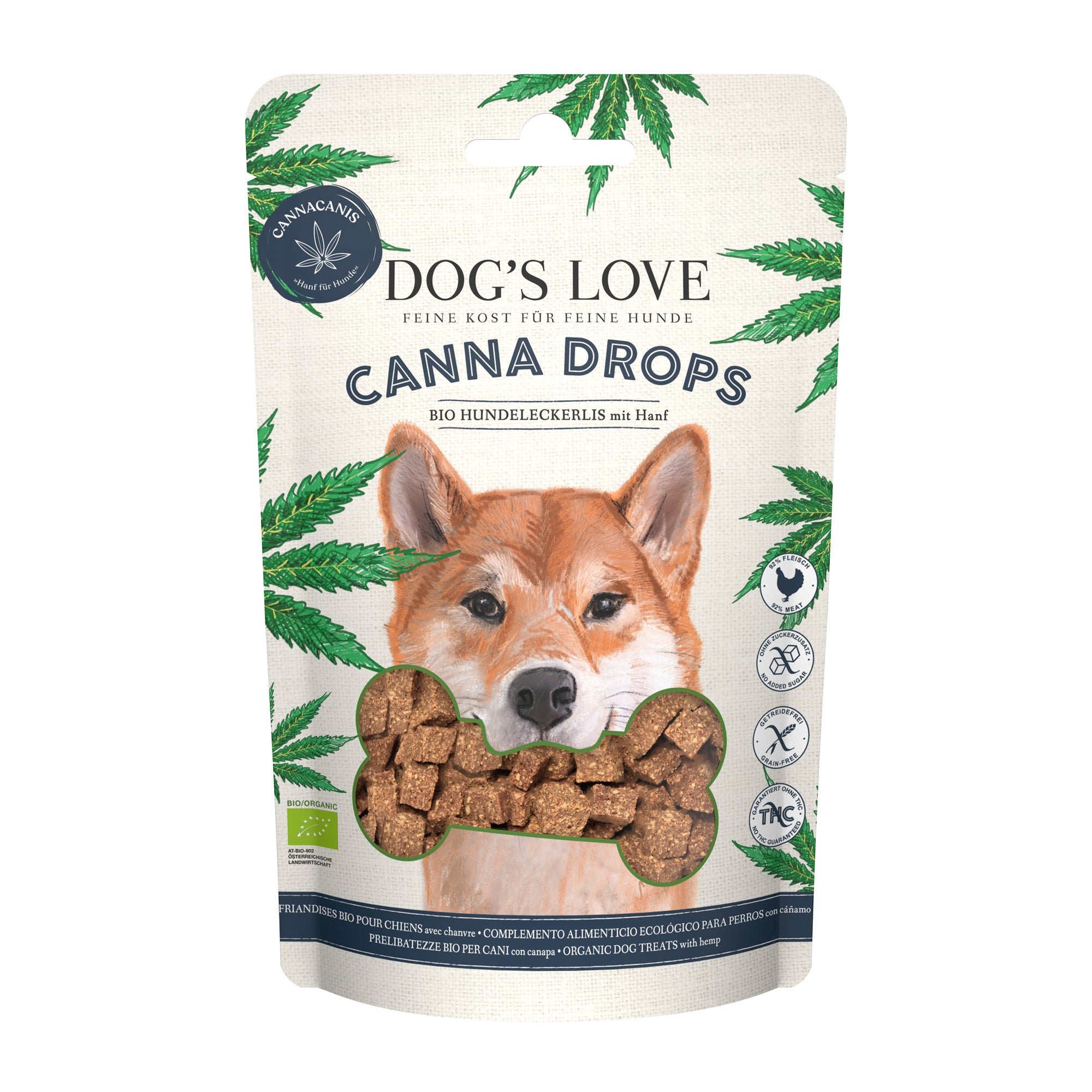 Artikel mit dem Namen DOG'S LOVE Canna Drops Bio im Shop von zoo.de , dem Onlineshop für nachhaltiges Hundefutter und Katzenfutter.