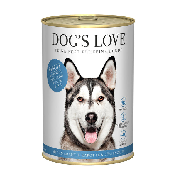 DOG'S LOVE Fisch – Nassfutter getreidefrei – zoo.de