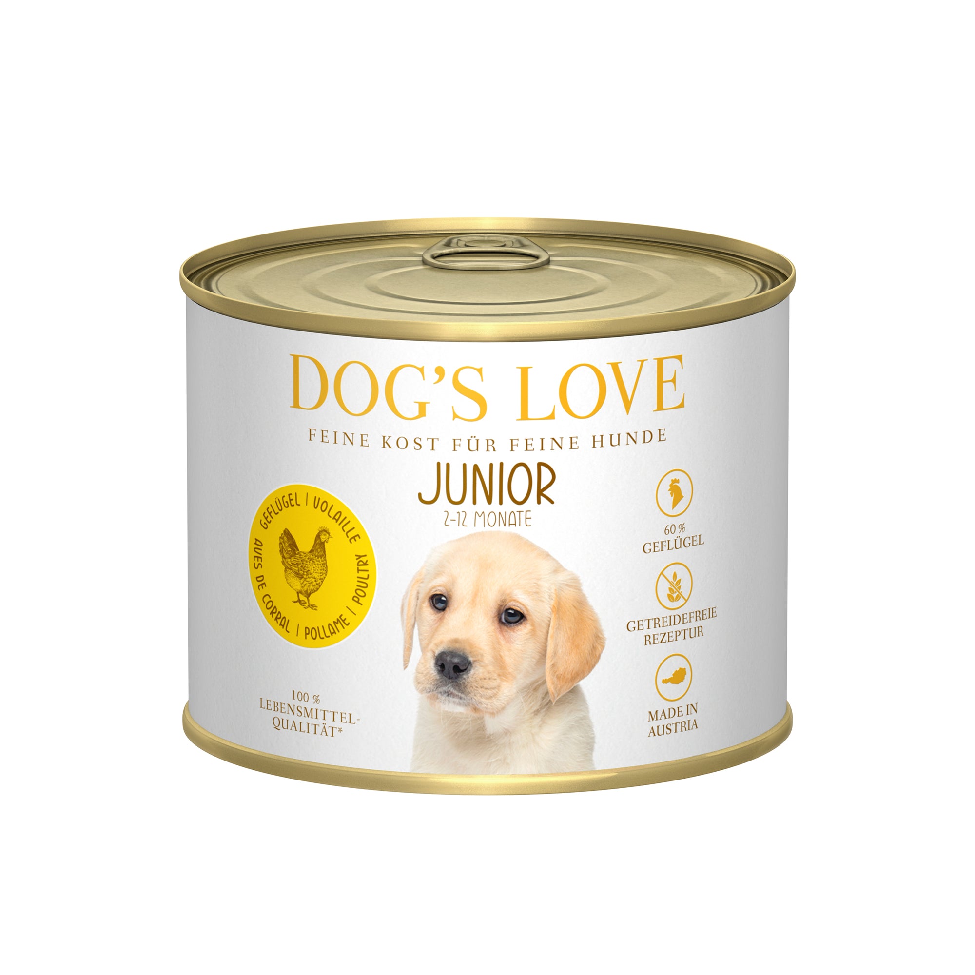 Artikel mit dem Namen DOG'S LOVE JUNIOR Geflügel im Shop von zoo.de , dem Onlineshop für nachhaltiges Hundefutter und Katzenfutter.