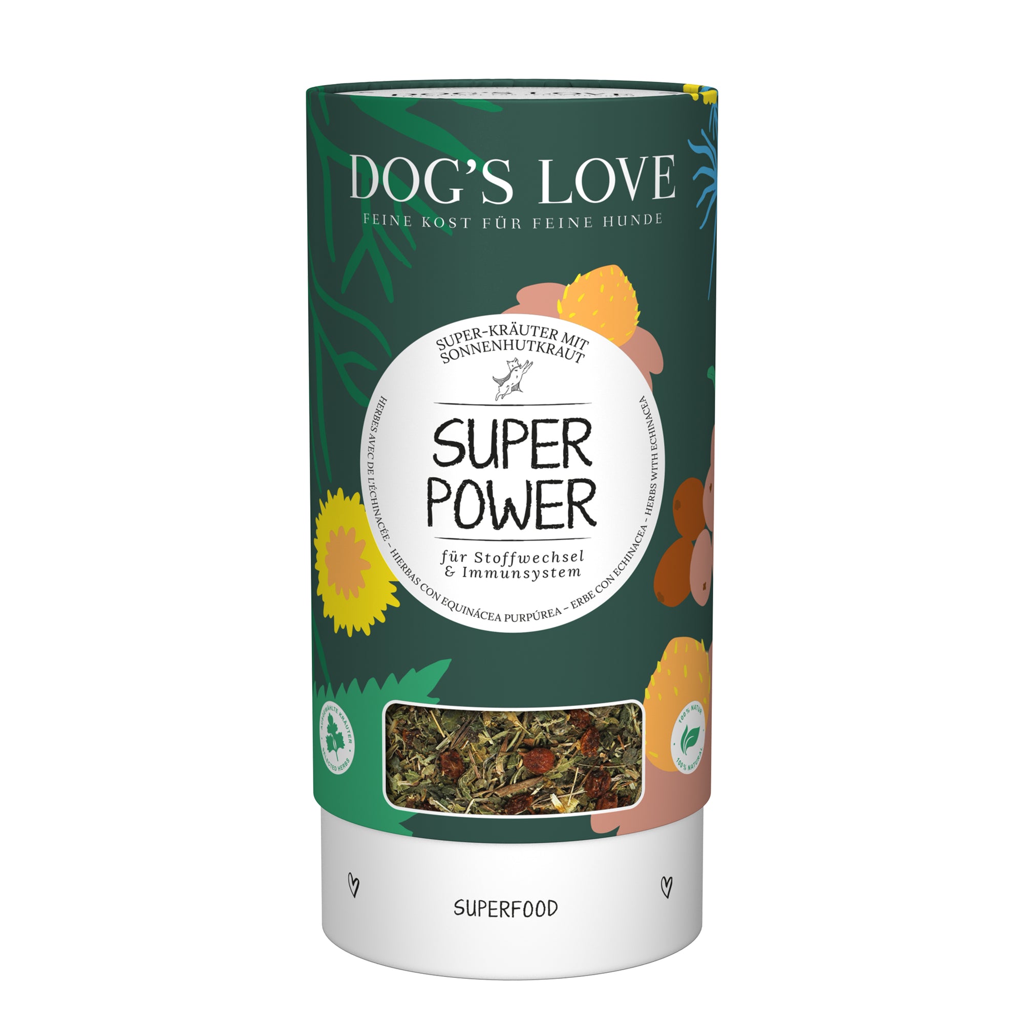 Artikel mit dem Namen DOG&#39;S LOVE Kräutermischung Super-Power im Shop von zoo.de , dem Onlineshop für nachhaltiges Hundefutter und Katzenfutter.