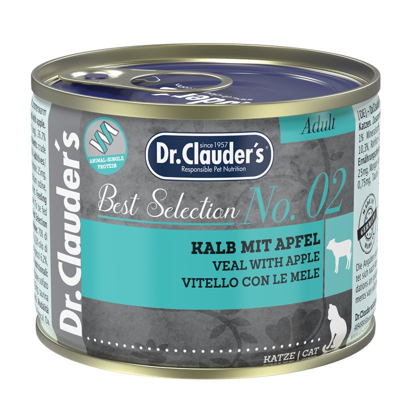 Artikel mit dem Namen Dr.Clauder&#39;s Cat BestSelect No 2 im Shop von zoo.de , dem Onlineshop für nachhaltiges Hundefutter und Katzenfutter.