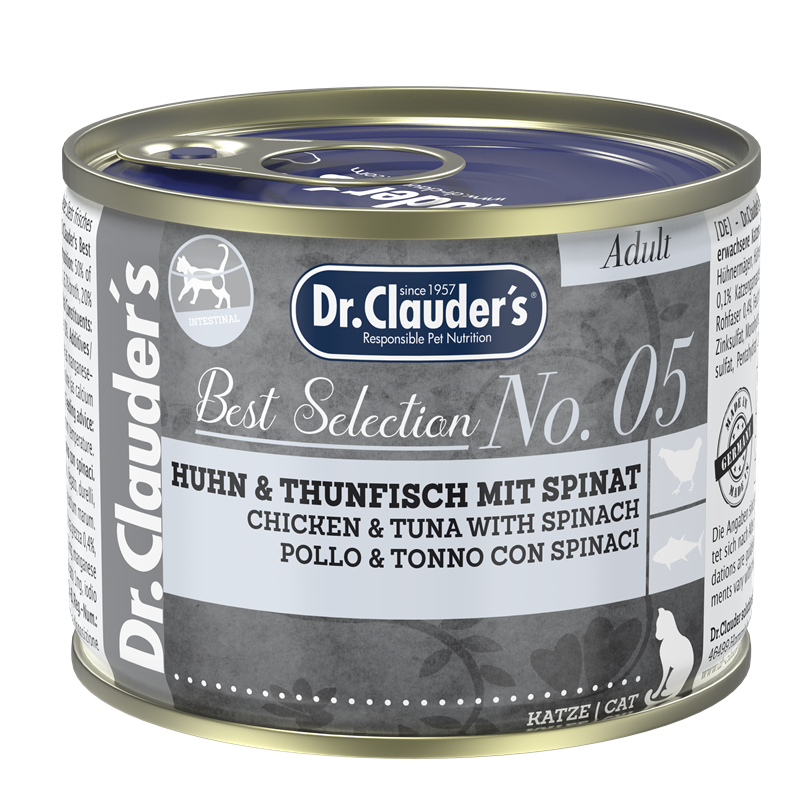 Artikel mit dem Namen Dr.Clauder&#39;s Cat BestSelect No 5 im Shop von zoo.de , dem Onlineshop für nachhaltiges Hundefutter und Katzenfutter.