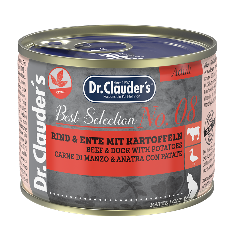 Artikel mit dem Namen Dr.Clauder&#39;s Cat BestSelect No 8 im Shop von zoo.de , dem Onlineshop für nachhaltiges Hundefutter und Katzenfutter.