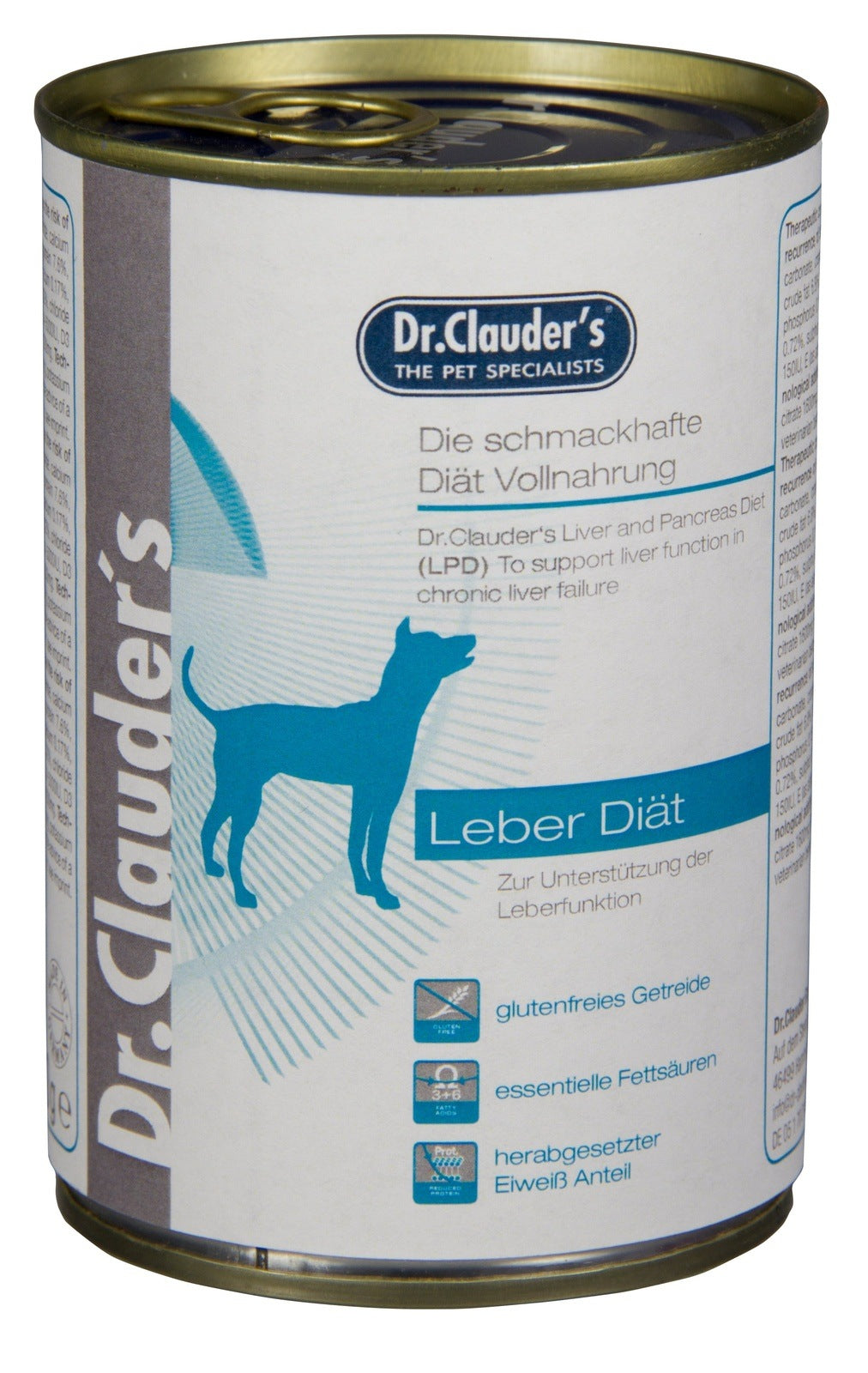 Artikel mit dem Namen Dr.Clauder's Diät LPD Leberdiät Nassfutter im Shop von zoo.de , dem Onlineshop für nachhaltiges Hundefutter und Katzenfutter.